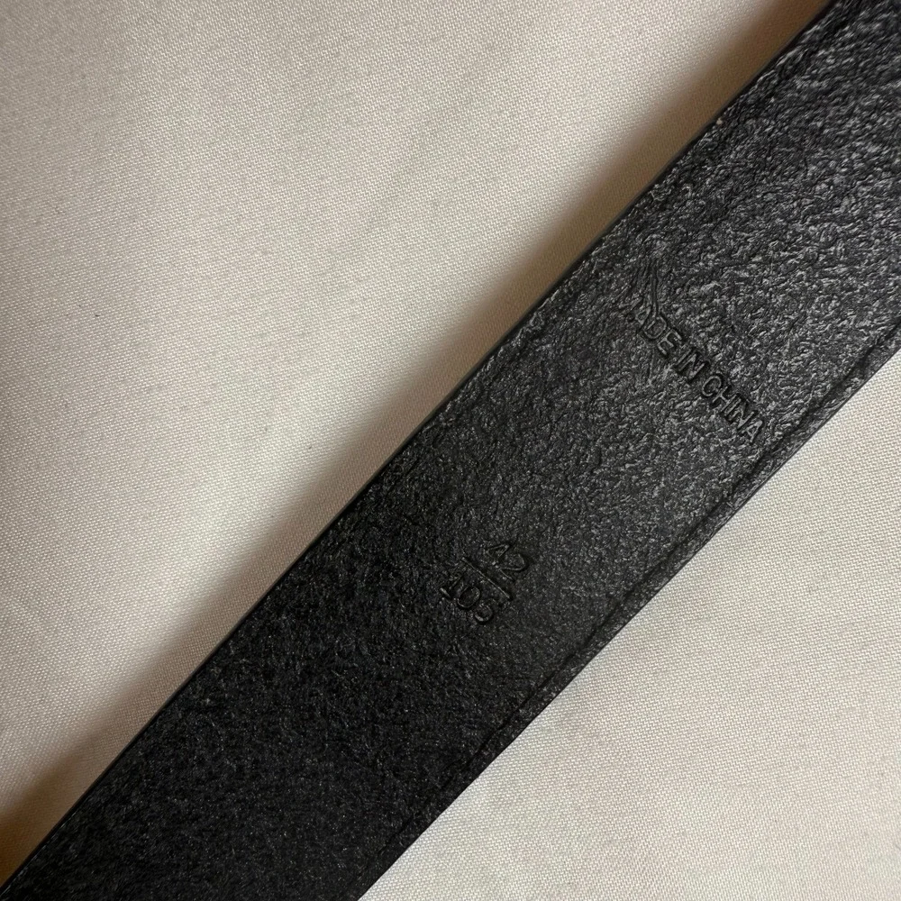 Vintage Lauren Ralph Lauren‎ Mens Leather Belt Black Size 42/105 Embossed Logo